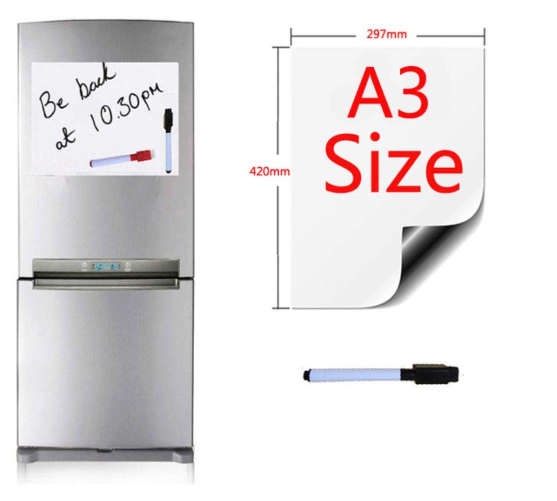 Three Stationery - Pizarra magnética para oficina (tamaño A3 ...