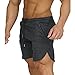 EVERWORTH Men's Gym Workout Shorts Running Short Pants Fitted Training Bodybuilding Jogger with Zipper Pockets 3 Colors (US Large: (Waist: 33.5