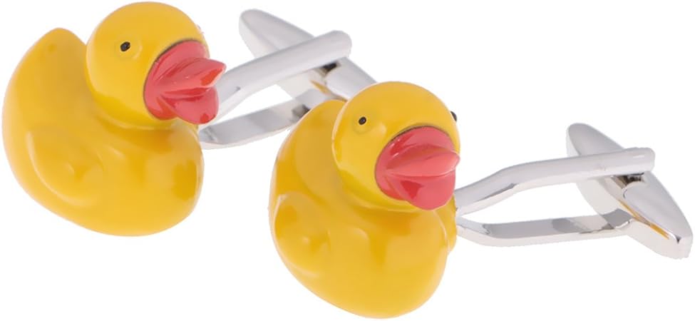 Amazon メンズカフスボタン アヒル かわいい オフィス 結婚式 贈り物 1ペア ボタン 通販