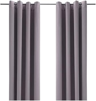 Amazon Com Ikea Bollolvon Blackout Curtains 1 Pair Gray Pack