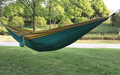 Poartable Lightweight Camping Parachute Hammock for Outdoor Recreation | Backpacking | Travel | Hiking | Beach | Yard | Patio-114"(L) x 55"(W)