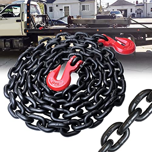 G80 V-bridle Recovery Chain Mytee Products G80 V-Bridle Tow Chain - 3/8" X 3' With J-Hooks & Grab Hooks Recovery Chain Bridle - View #3