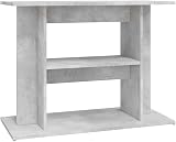 vidaXL Engineered Wood Aquarium Stand Concrete Grey 3-Tier Display