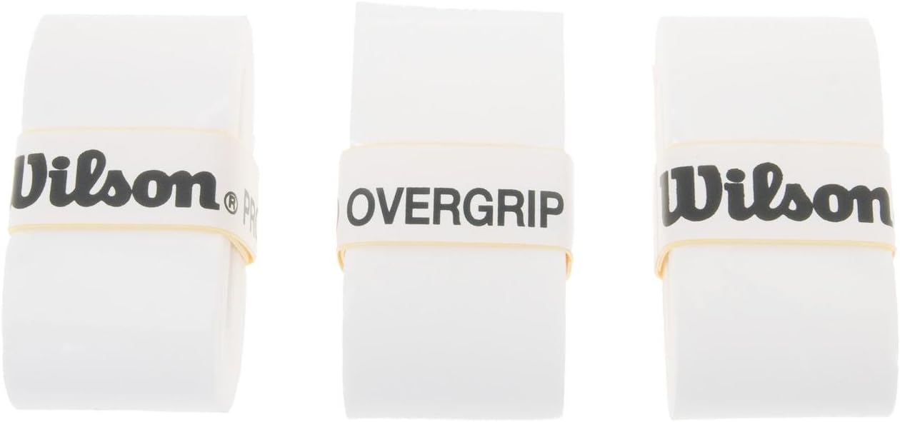 Wilson Tennis Racquet Pro Over Grip, White, Pack of 3 : Tennis Racket Grips : Sports & Outdoors