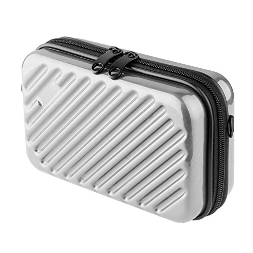 Hltd 2.5" HDD Hard Drive Case Travel Storage Carrying Case Bag Pouch for Electronic Computer Cell Phone iPad Accessories USB Cables Power Banks Hard Disk (Silver) - Thumbnail 3