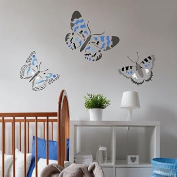 Amazoncom Vanessa Butterfly Wall Art Stencil Size Medium