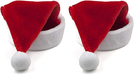 Amazon サンタクロース サンタ帽子 2個入り 大きめ クリスマス ふわふわ やさしい肌触り 髪型崩れない コスプレ 変装 パーティー 大人用 男女兼用 フリーサイズ コスプレ 仮装 通販