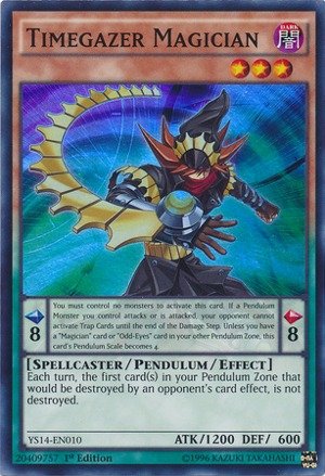 Yu-Gi-Oh! - Timegazer Magician (YS14-EN010) - Super Starter - Space-Time Showdown - 1st Edition - Super Rare