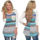 Gillberry Women's V-neck Casual Short Sleeve T-shirt Blouse Tees Tops