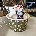 Candy Nut Mini Baking Paper Treat Cups - Black Gold White - 48 Pack