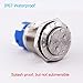 Latching Push Button Switch, URTONE UR193, 1NO1NC SPDT ON/Off 5A 250VAC 30VDC Stainless Steel Shell Suitable for 19mm 3/4