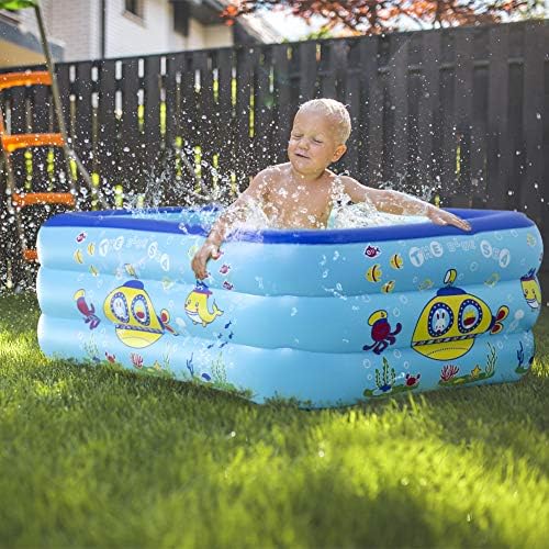 Jojoin Pataugeoire Gonflable Piscine Deau Pour Enfants Pour Enfants Interieur Et Exterieur 1 Cm 30 Cm Tres Grande Piscine Dete Pour Bebe Avec Jouet De Piscine Gonflable Arc En Ciel Jeux D Eau Et
