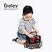Boley Red Farm Tractor Toy - Farm Tractor Car with Hay Bales and Barn Gates - Lights Up and Makes Sounds
