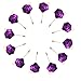 WeddingBobDIY 12Pieces/lot Groom Boutonniere Wedding Silk Rose(3.5cm) Flowers Accessories Prom Pin Man Suit Decoration Purple