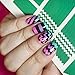 601 Reusable Nail Art Stencils Vinyl - 16 Different Shapes: Chevrons,Tribal,French Tip & More Adhesives Stripe Guides Patterns Designs 3 Sheets Supplies Kit Sticker Tape Decal Craft Gift Teen Girl