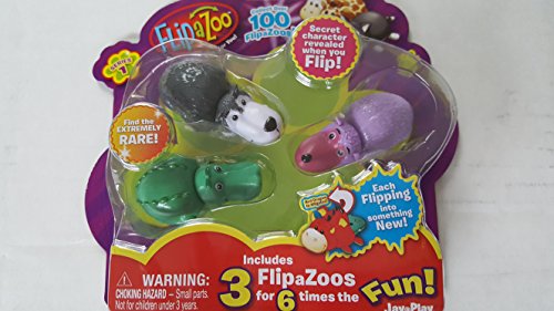 FlipaZoo Series 1 pack of 3 mini (assorted figures) Approx 2 inches X 1 inch