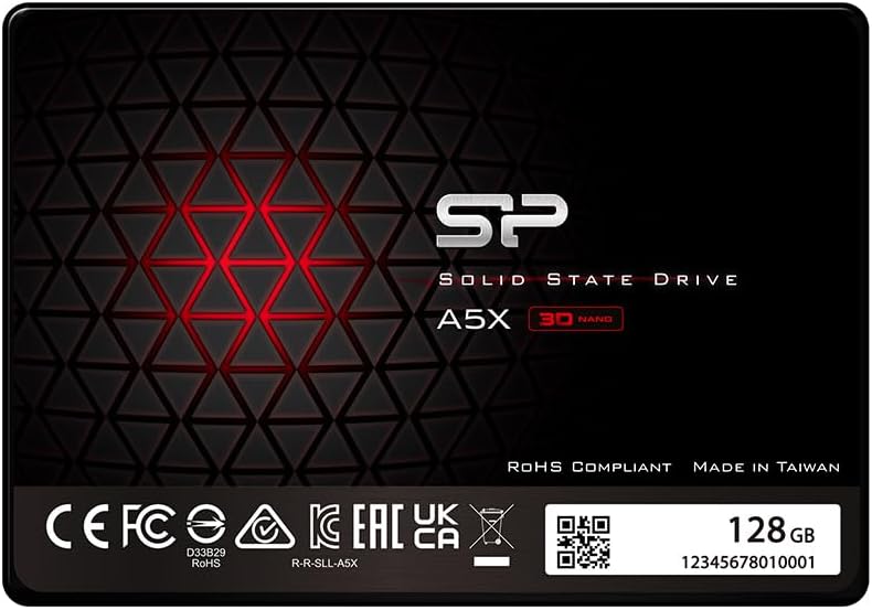 Silicon Power 128GB Ace A5X SSD 2.5 7mm SATA III SLC Cache SP128GBSS3A55S25AY