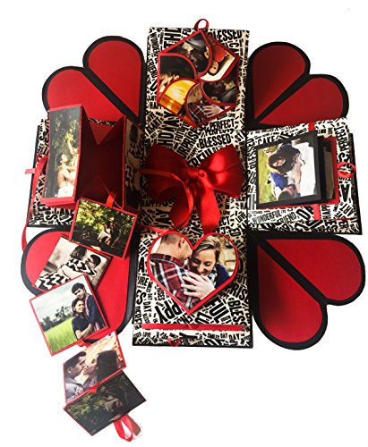 Crack-of-Dawn-Crafts-3-Layered-Romantic-Heart-Explosive-Box-for-Birthday-Black-Text Crack of Dawn Crafts 3 Layered Romantic Heart Explosive Box for Birthday - Black Text