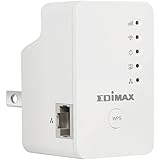 Edimax EW-7438RPn Mini New Version N300 Universal Wireless Range Extender/Wi-Fi Repeater/Wall Plug/Ethernet Port , White