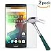 TANTEK [2-Pack Screen Protector for OnePlus 2 / OnePlus Two [2015 Model],Tempered Glass Film,Ultra Clear,Anti Scratch,Bubble Free,Case Friendly