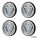 SPEP.com 4 Pack D Ring Steel Tie-Downs - Floor Flush Surface Mount with Black Bases - Tiedown Breaking Load of 1,200 Pounds