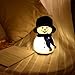[NEW] Snowman LED Baby Night Light, GoLine Multicolor Nursery Lamp w/ Music, Soft Holiday Gift Idea Room Decor for Kids Women, Tap Control, Mute & Sound Modes, Battery Powered for 20-hour Use.(NL023)