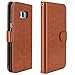 Galaxy S8 Plus Case, LK [Wrist Strap] Luxury PU Leather Wallet Flip Protective Case Cover with Card Slots and Stand for Samsung Galaxy S8 Plus (Brown)
