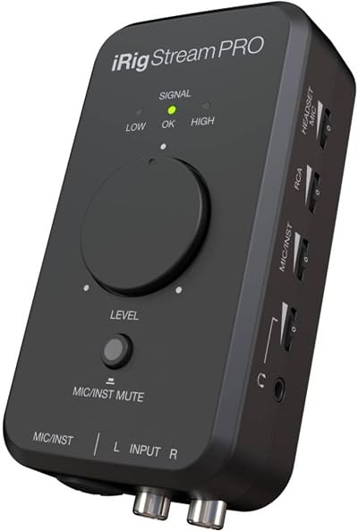 IK Multimedia iRig Stream Pro XLR/1/4in, phantom power, stereo RCA inputs