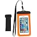 KFK Universal Waterproof Case, Cell Phone Dry Bag Pouch with Lanyard Armband for Swimming Boating Surfing for iPhone 7,7 Plus,6,6 Plus,5,5S,Samsung Galaxy S7,HTC,LG, up to 6.0 inch(Orange)