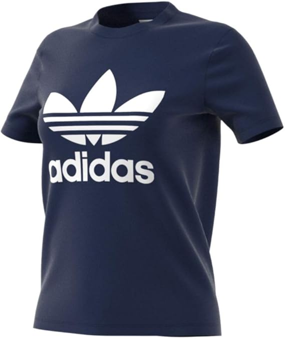 Amazon Adidas オリジナル レディース トレフォイル Tシャツ Us サイズ Small カラー ブルー アクティブシャツ Tシャツ 通販
