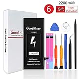 High Capacity 2200mAh Battery for iPhone 6 (not 6+ or 6S)- Repair Tools Kit, Adhesive Strips & Instructions, New 0 Cycle Li-ion Replacement Battery [2 Year Warranty]