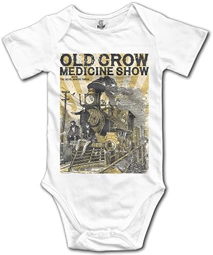 OKAKA Old Crow Medicine Show Unisex Baby Onesie Rompers Jumpsuit Babysuit Climbing Clothes White