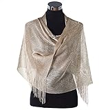 NiAiWei Women Wedding Evenning Scarf Soft Wraps Fashion Shawl (Beige)