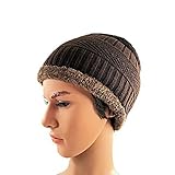 Warm Thick Winter Hat ,Warm Chunky Thick Stretchy Knit Beanie Skull Cap Beanie (NM-coffee)