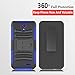 ZTE ZFive 2 LTE Phone Case, ZTE Maven 3 Phone Case, ZTE Prestige 2 Case, ZTE Sonata 3 Case, Circlemalls [Combo Holster] Built-In Kickstand Belt Clip with [HD Screen Protector] And Stylus Pen[Blue]