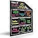 Bigtime Dry Erase Magnetic Weekly Calendar Planner, Black Flexible Chalkboard Style Magnet Board for Refrigerator
