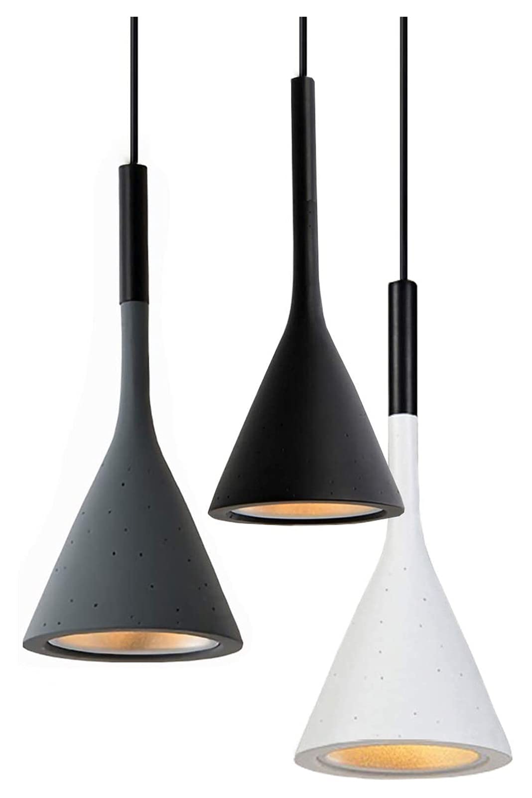 Industrial Lighting Light Fixture Pendant Lamp E27 Light Funnel Chandelier Faux Cement Resin Imitati