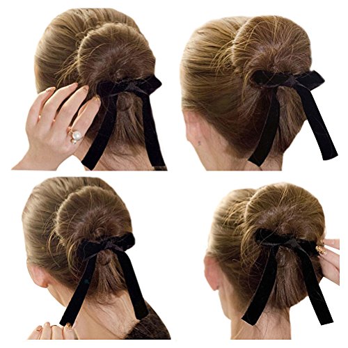 HugeStore 3 Pcs Cloth Magic Clip French Twist Bun Makder Holder Hair Bun Donut Maker Doughnut Shaper - Thumbnail 3