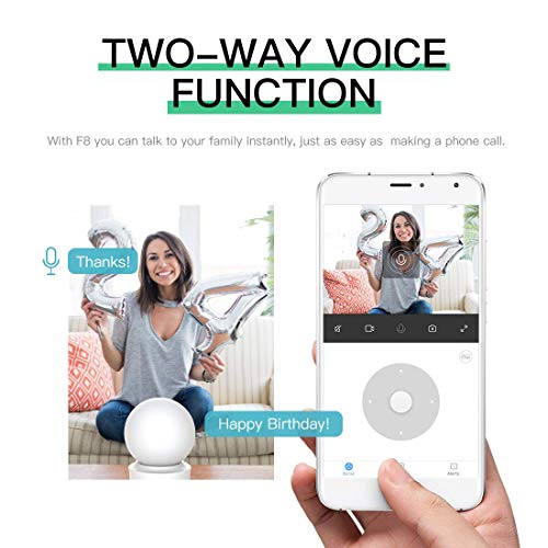 FREDI Baby Monitor 1080P Wireless Security Camera, WiFi Home Security Camera Surveillance HD IP Camera with Motion Detection,Two-Way Audio,Night Vision,Pan/Tilt,Cloud Storage,Micro SD Slot - Thumbnail 2