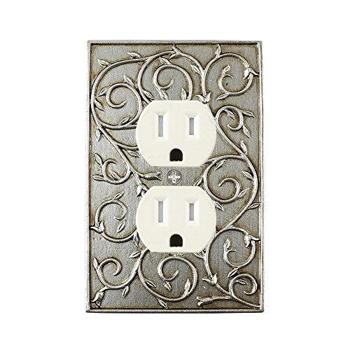 Meriville French Scroll Electrical Outlet Wall Plate Cover, Hand