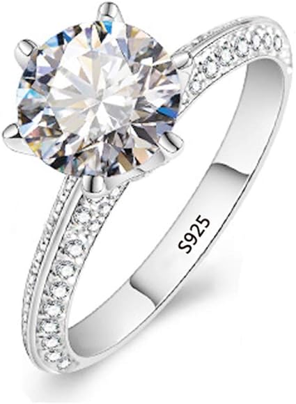 Duanyu Ring Aus 925er Sterlingsilber 2 0ct Lab Diamantene Hochzeit Verlobungsringe Fur Frauen Geburtstag Hochzeit Valentinstag Madchen Geschenk Ring Schmuck Amazon De Sport Freizeit