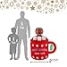 Christmas Masters 4 Foot Inflatable Hot Cocoa Mug Cup with Smiling Gingerbread Man Cookie and Marshmallows LED Lights Indoor Outdoor Yard Lawn Decoration - Cute Fun Xmas Holiday Blow Up Party Display