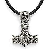 TTKP Men Huge Thor Hammer Mjolnir Viking Amulet Hammer Scandinavian Pendant Norse Jewelry