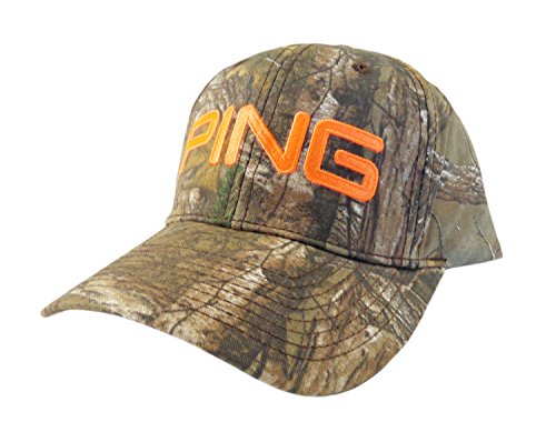 PING Limited Edition Realtree Camo/Orange Adjustable Snapback Hat/Cap
