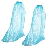 niceeshop(TM) 1 Pair Plastic Anlti-slip Waterproof Rainproof Men Shoes Cover-Blue(XL Size)