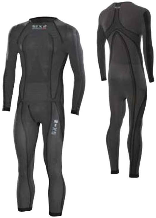SIXS Men's (600-0224) One-Piece Undersuit Superlight Underwear, Black Carbon, Large