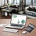 Bulk Digital Calculators Solar Powered Desktop Big Screen Basic Calculator With Electronic Number 12 Digit Display Black (6-Pack) - Colors May Vary
