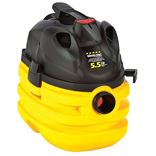 Shop-Vac 5872810 Heavy-Duty Portable Wet/Dry Vacuum, 5gal Capacity, 17lb, Black/Yellow
