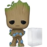 POP Marvel: I Am Groot - Groot with Grunds Funko Vinyl Figure (Bundled with Compatible Box Protector Case), Multicolored, 3.75 inches