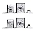 WELLAND Picture Ledge, Photo Ledge, Floating Ledge Wall Shelves, 48-inch, Set of 2, White